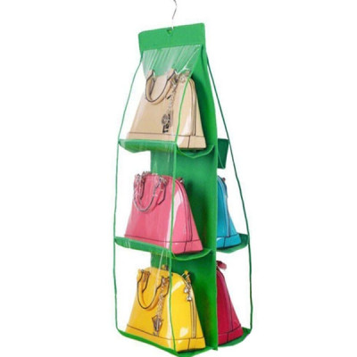 Giá treo 6 ngăn bảo quản túi xách, phụ kiến chống bụi bẩn cao cấp