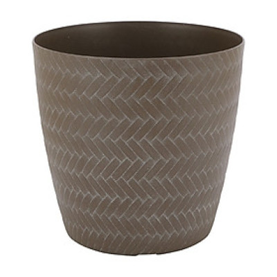 Chậu trồng cây bằng nhựa PP SANDOSA màu nâu 18x18x17 cm | Index Living Mall - Phân phối độc quyền tại Việt Nam