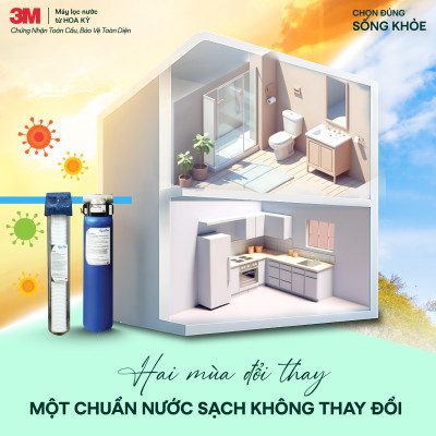 Hệ Thống Lọc Nước Tổng Đầu Nguồn 3M AP904 Kèm Lọc Thô Cao Cấp- Hàng Chính Hãng