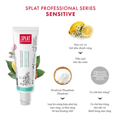 Combo 6 Tuýp Nhỏ Dùng Thử SPLAT Professional Series Chăm Sóc Răng Toàn Diện, Làm Trắng Răng 20ml x 6 Tuýp