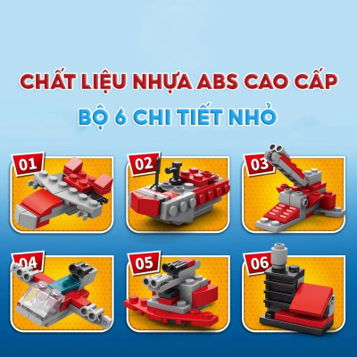 Đồ Chơi Lắp Ráp Siêu Chiến Hạm 6 Trong 1 - Warship  (138 Mảnh Ghép)