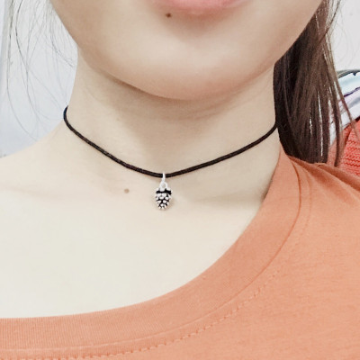 Dây chuyền mặt bạc hình trái thông - Ngọc Quý Gemstones