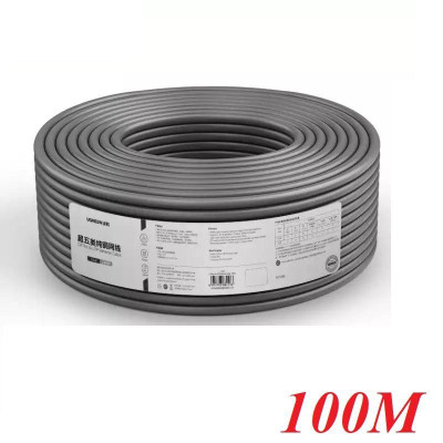 Ugreen UG11253NW108TK 100M màu Xám Dây mạng Lan CAT5E UTP - HÀNG CHÍNH HÃNG