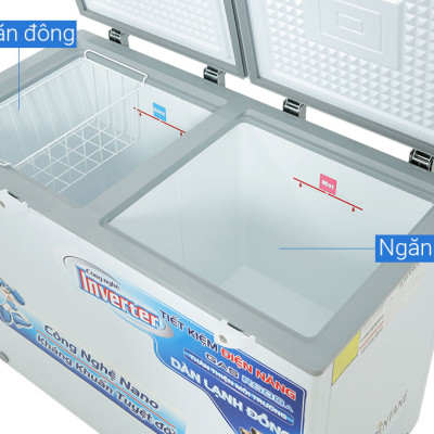 Tủ đông mát Alaska Inverter 350/221 lít BCD-3568CI - Hàng chính hãng