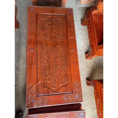 Bàn ghế nghê rồng gỗ xà cừ tay 12