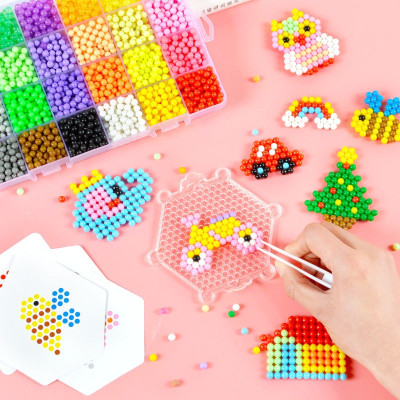 Bộ Đồ chơi xếp hình hạt đậu dính nước thần kỳ _ Đồ chơi trí tuệ, giáo dục an toàn cho bé