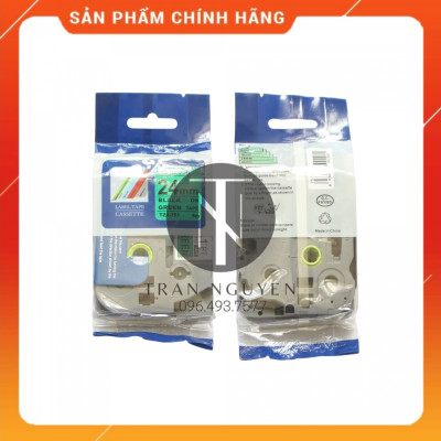 Nhãn In Brother Tz2-751 - Đen nền xanh lá 24mm x 8m - Hàng nhập khẩu