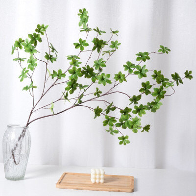 Cành thạch nam nhật bản giả - 1 cành 5 nhánh - một lá 6 cánh đường kính 7cm - dài 105cm - Cây giả, hoa lụa Decor trang trí nhà cửa