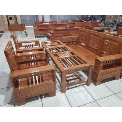 Bộ ghế phòng khách làn bằng gỗ sồi hoàn toàn