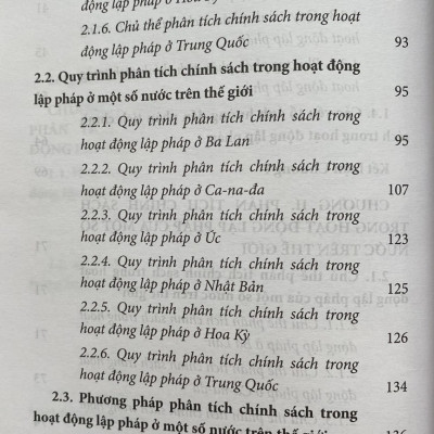 Phân tích chính sách trong hoạt động lập pháp của một số nước trên thế giới và kinh nghiệm đối với Việt Nam hiện nay 
