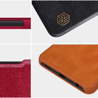 Bao da SamSung Galaxy A52, A72  dạng mở ngang có ngăn đựng thẻ ATM QIN - Hàng Nhập Khẩu