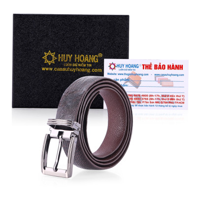 Thắt Lưng Nữ Da Đà Điểu Trơn Huy Hoàng HT5412 - Nâu Đất