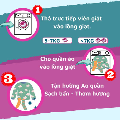 Viên giặt xả Bold GelBall 4D P&G hương hoa ngọt ngào túi refill 70 viên