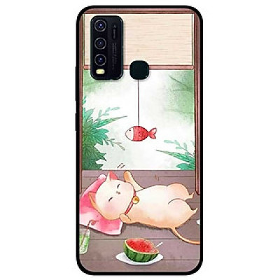 Ốp lưng dành cho Vivo Y30 mẫu Mèo Và Điện Thoại