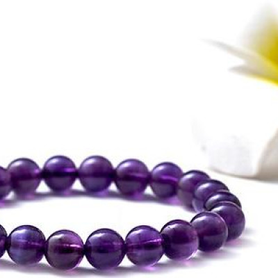 Vòng đeo tay nữ Vòng tay đẹp hợp mệnh Hỏa, Thổ Vòng tay đá phong thủy Thạch anh màu Tím