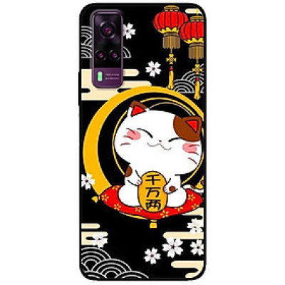 Ốp lưng dành cho Vivo Y51 (2020) / Y31 (2020) mẫu Mèo Nền Đen