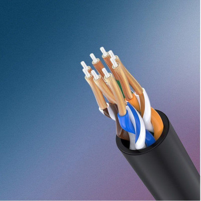 Ugreen UG70656NW122TK 10M 10Gbps 500MHz cat6a màu đen siêu mỏng OD2.8mm cáp mạng Utp LAN Ethernet toàn đồng - HÀNG CHÍNH HÃNG