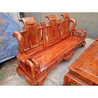 bộ bàn ghế tần thủy hoàng gỗ xà cừ tay 12