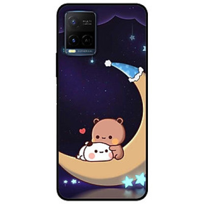 Ốp lưng dành cho Vivo Y21 - Vivo Y21s mẫu Gấu Ngồi Mặt Trăng