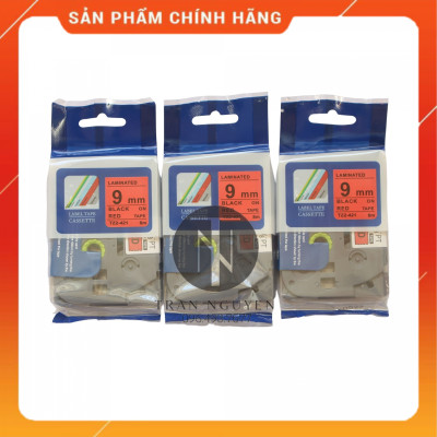 Nhãn In Brother Tz2-421 - Đen nền đỏ 12mm x 8m - Hàng nhập khẩu