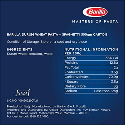 Mì Barilla sợi hình ống Spaghetti 500g