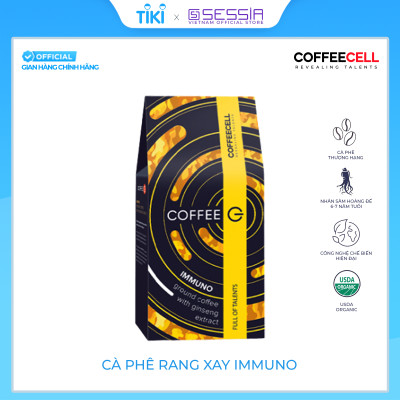 Cà Phê Rang Xay Coffee G Immuno Với Nhân Sâm Hoàng đế COFFEECELL (250g) - Bản giao hưởng của các hương vị trong một tách cà phê đen - Hàng Chính Hãng