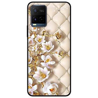 Ốp lưng dành cho Vivo Y21 - Vivo Y21s mẫu Hoa Văn Nhánh Hoa Trắng