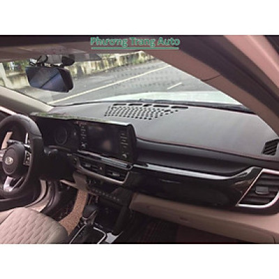 Thảm taplo da vân carbon KIA Seltos 2020 - 2022