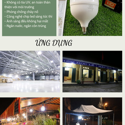 Bóng đèn LED bulb trụ LEDGOES 13W