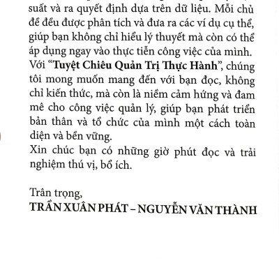 Tuyệt Chiêu Quản Trị Thực Hành
