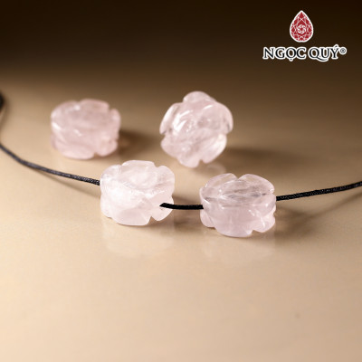 Hoa thạch anh hồng 14mm dày 6mm mệnh hỏa, thổ - Ngọc Quý Gemstones