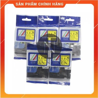 Ống co nhiệt Brother HS2-611 - Đen nền vàng 5.8mm x 1.5m - Hàng nhập khẩu