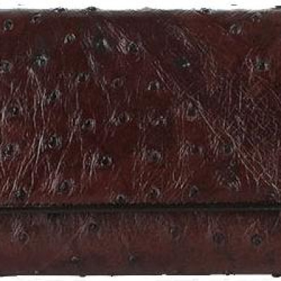 Túi đeo da đà điểu Huy Hoàng da bụng màu nâu đất HT6424