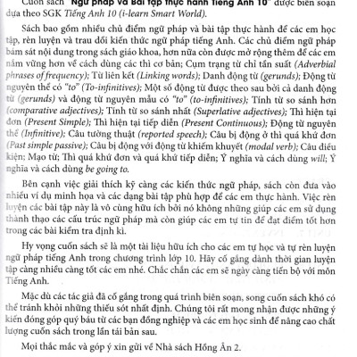 Ngữ Pháp Và Bài Tập Thực Hành Tiếng Anh 10 (Bám Sát SGK I Learn Smart World) - HA