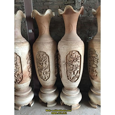 Cặp lục bình gỗ xà cừ