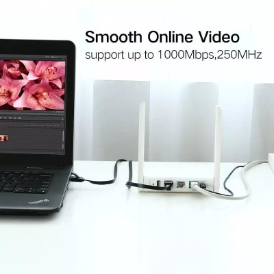 Ugreen UG50178NW102TK 10M màu Đen Cáp mạng LAN CAT6 dây dẹt - HÀNG CHÍNH HÃNG