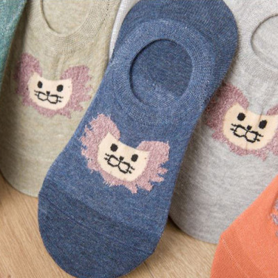 Combo 5 Đôi Vớ Lười Nữ Có Silicon 04 - Màu Ngẫu Nhiên