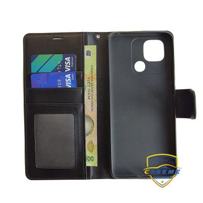 Bao da dạng ví dành cho Xiaomi POCO C40 Hanman có quai cài - Hàng Chính Hãng