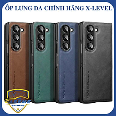 Ốp lưng da dành cho Samsung Galaxy Z Fold5/Z Fold6/Z Fold 7 hàng chính hãng X-Level cao cấp - Hàng Chính Hãng