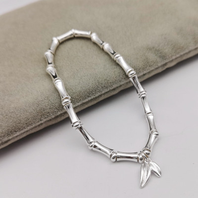 LẮC TAY ĐỐT TRE MẠ  BẠC BỘ BỘ CAO THĂNG MỌI SỰ THĂNG TIẾN