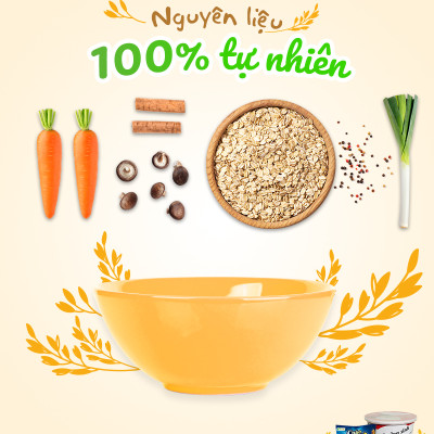 6 ly cháo yến mạch gạo lứt ly 43g TÂM MINH FOODS không bột ngọt