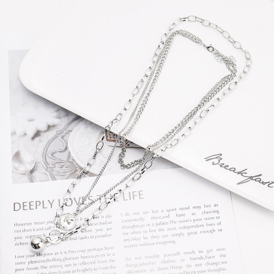 Vòng cổ thời trang cá tính nam nữ mix 3 tầng cực cool