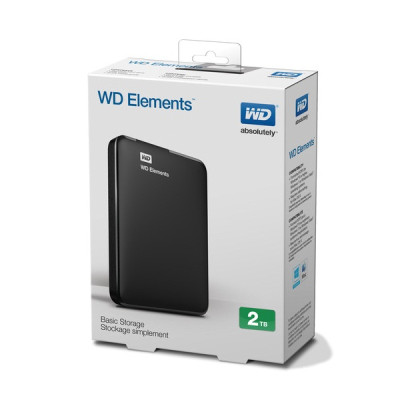 Ổ Cứng Di Động WD Elements 2TB 2.5 USB 3.0 - WDBU6Y0020BBK - Hàng chính hãng