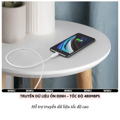 Dây cáp sạc nhanh 30W chuẩn MFI PD Type-C ra L (iP) hiệu Choetech IP0040 - Chuẩn sạc an toàn RoHS, chiều dài 200cm, Truyền dữ liệu 480Mbps, siêu bền, chất liệu TPE - Hàng nhập khẩu