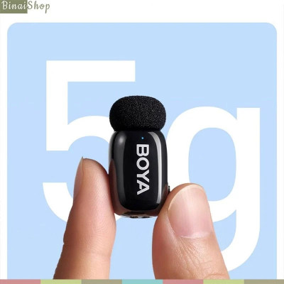 BOYA Mini (Bản Mới 2024) - Micro Đầu Ngón Tay Không Dây, Kẹp Áo, Dùng Cho Điện Thoại, Bắt Xa 100m, Chống Ồn - Hàng chính hãng