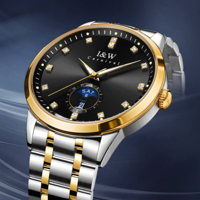 Đồng hồ nam chính hãng IW Carnival  IW625G-3 ,kính sapphire,chống xước,chống nước 50m,Bh 24 tháng,máy cơ (automatic)