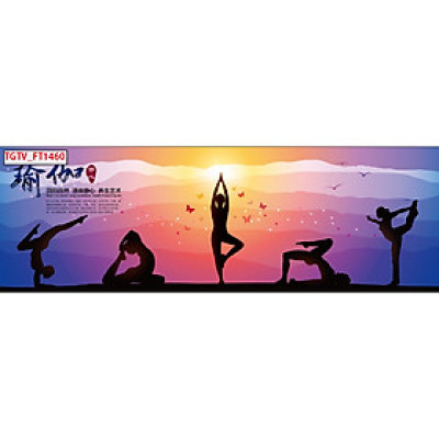 (HCM)Tranh dán tường 3d trang trí decor lớp tập yoga tích hợp sẵn keo(có in theo yêu cầu)