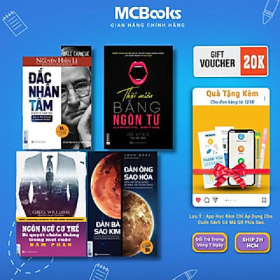Sách - Đắc Nhân Tâm + Thôi Miên Bằng Ngôn Từ + Đàn Ông Sao Hỏa Đàn Bà Sao Kim + Ngôn Ngữ Cơ Thể - MCBooks