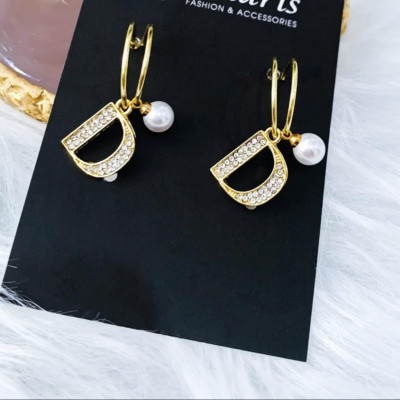Earring, Bông tai nữ nhiều lớp hình chữ D 