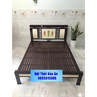 Giường sắt hộp kiểu gỗ nhiều mẫu size từ 1m đến 1m8